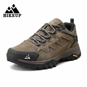 HIKEUP Summer Leather Men Hiking Shoes Tourist Trekking Sneakers Mountain Climbing Sneakers Trail Jogging Outdoor Shoes For Men Hiking Shoes Outpulse Climbing
