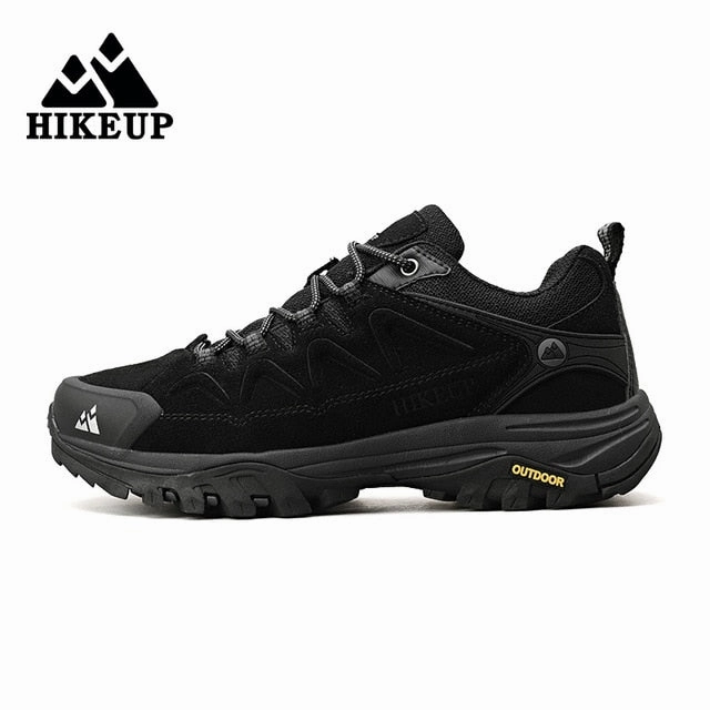 HIKEUP Summer Leather Men Hiking Shoes Tourist Trekking Sneakers Mountain Climbing Sneakers Trail Jogging Outdoor Shoes For Men The Most Comfortable Hiking Shoes
