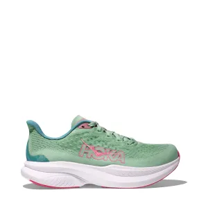 Hoka Women's Mach 6 Sneaker in Jadeite/Alpine Blue Colombia