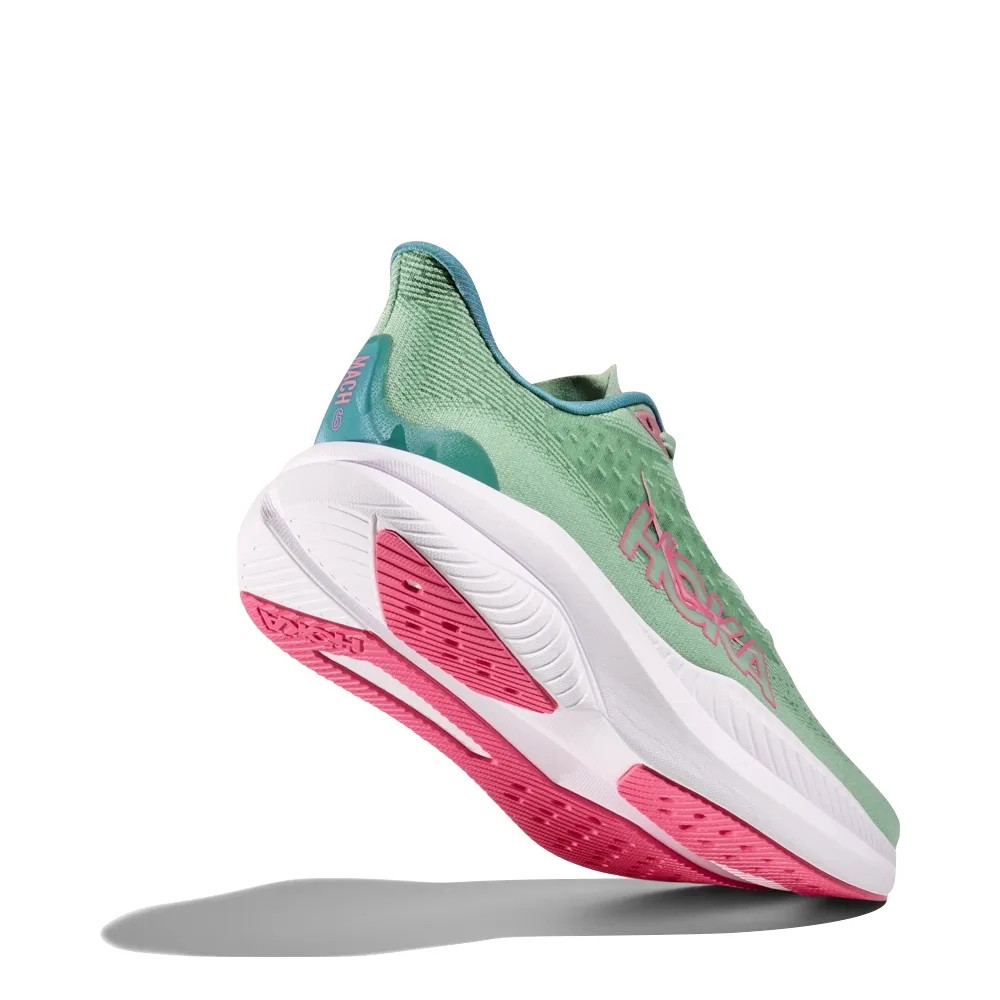 Hoka Women's Mach 6 Sneaker in Jadeite/Alpine Blue Foot Locker Shoes
