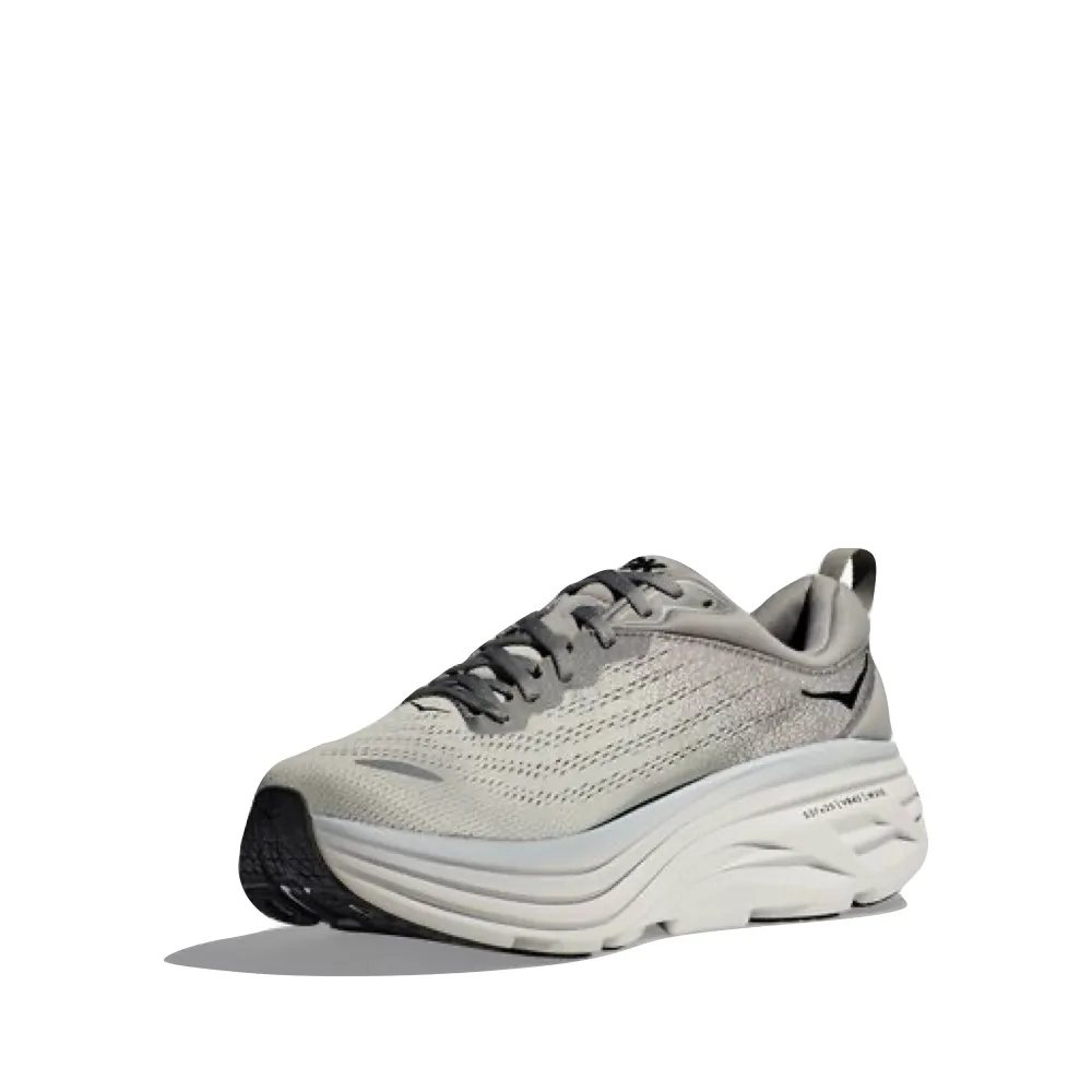 Hoka Men's Bondi 8 Sneaker in Sharkskin/Harbor Mist Shoes Open Now