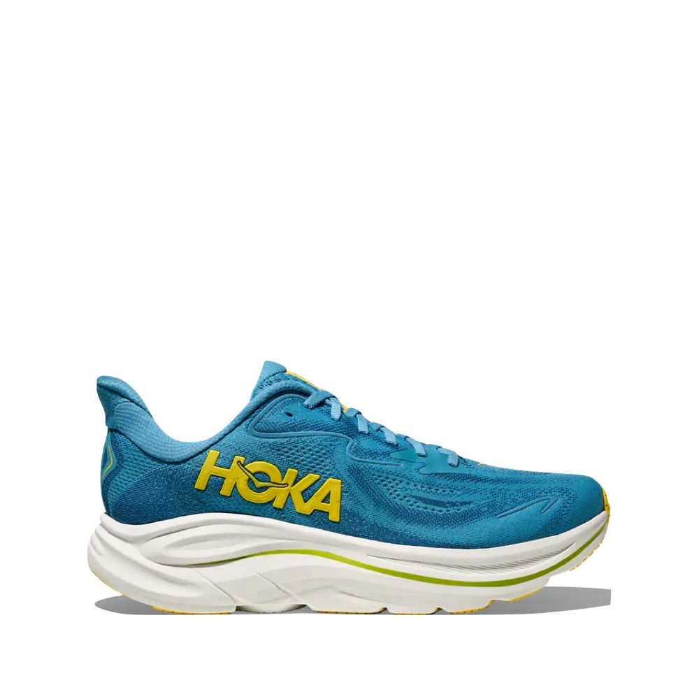 Hoka Men's Clifton 10 Sneaker in Alpine Blue/Foggy Night Stock
