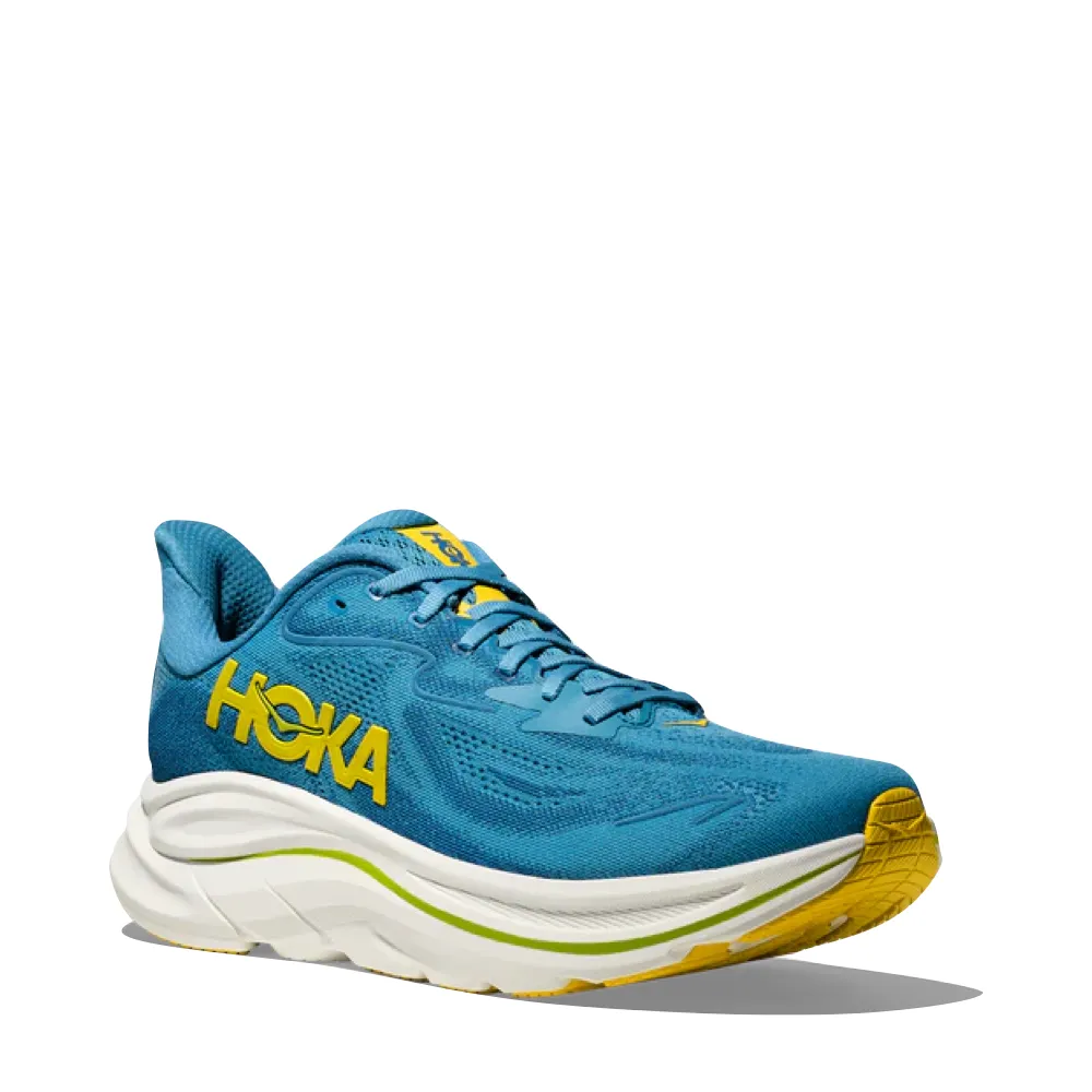 Hoka Men's Clifton 10 Sneaker in Alpine Blue/Foggy Night Shoes Open Now
