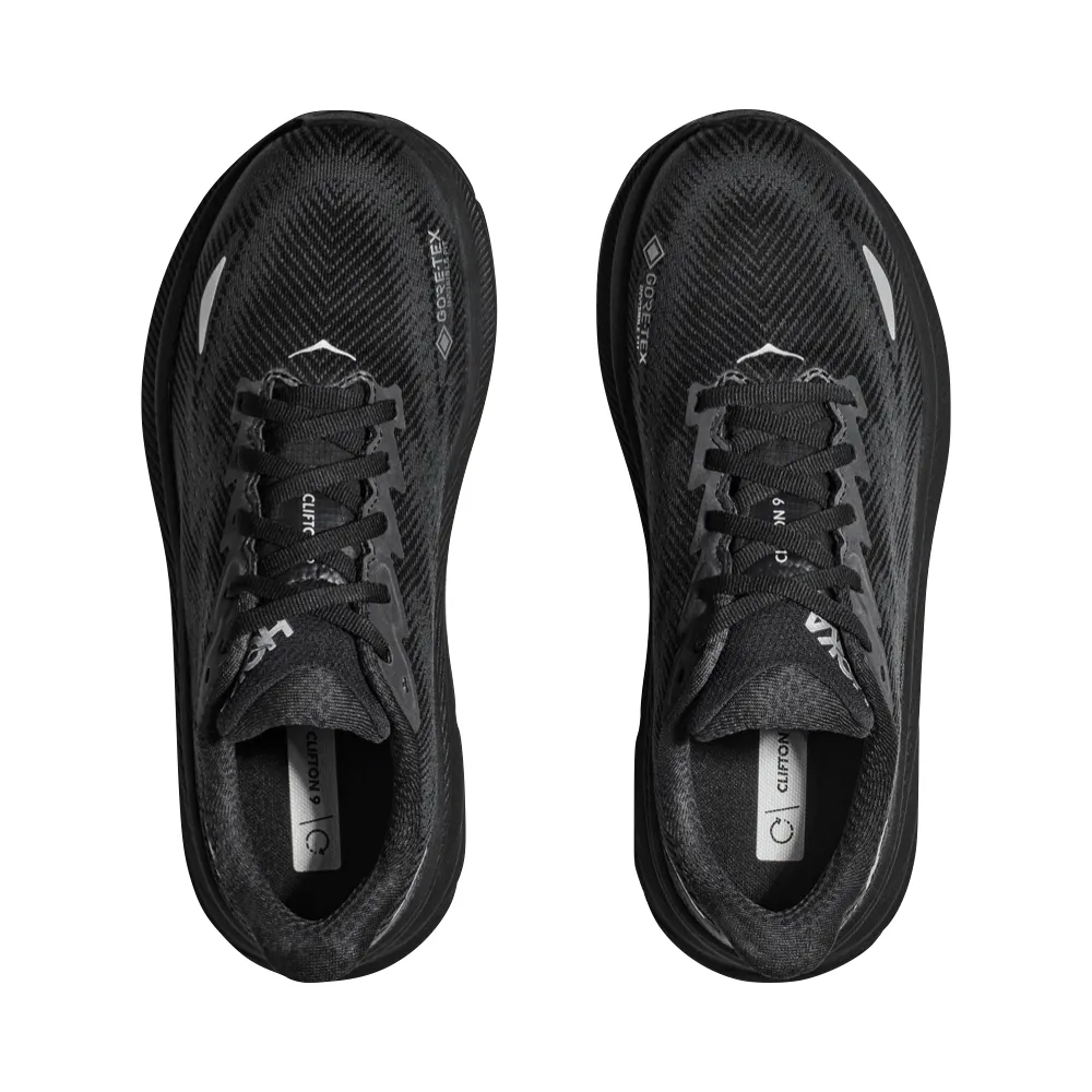 Shoes Clifton 8 Hoka Men's Clifton 9 GTX Sneaker in Black/Black
