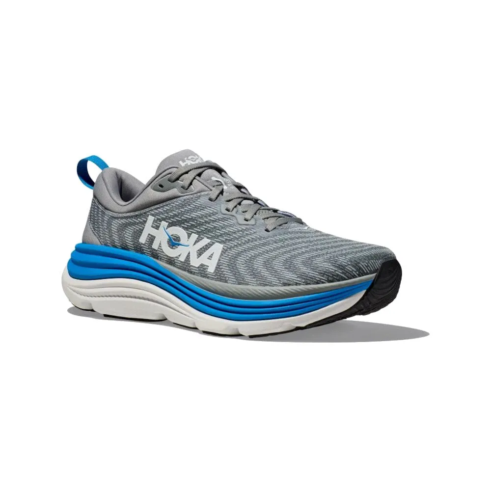HOKA Men's Gaviota 5 Everyday Running Sneaker - Limestone/Diva Blue Uae