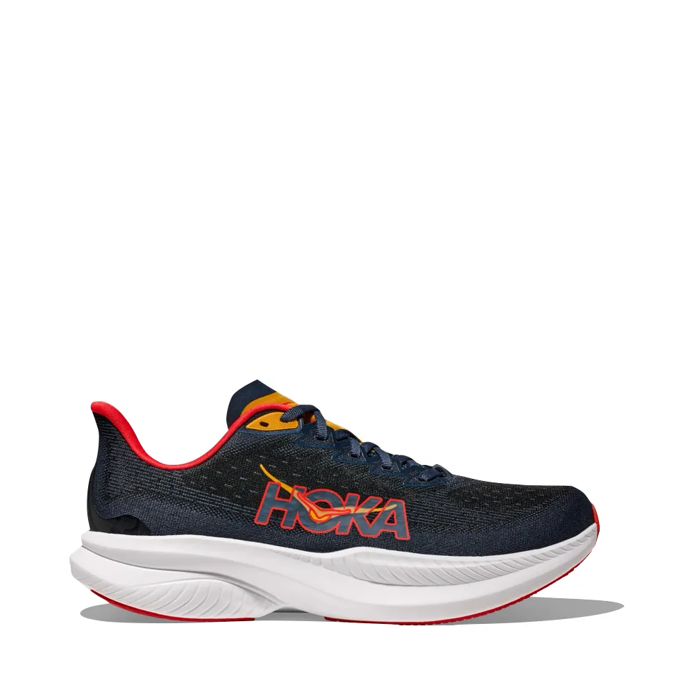 Walking Shoes Sale Hoka Men's Mach 6 Sneaker in Varsity Navy/Nautical Dusk