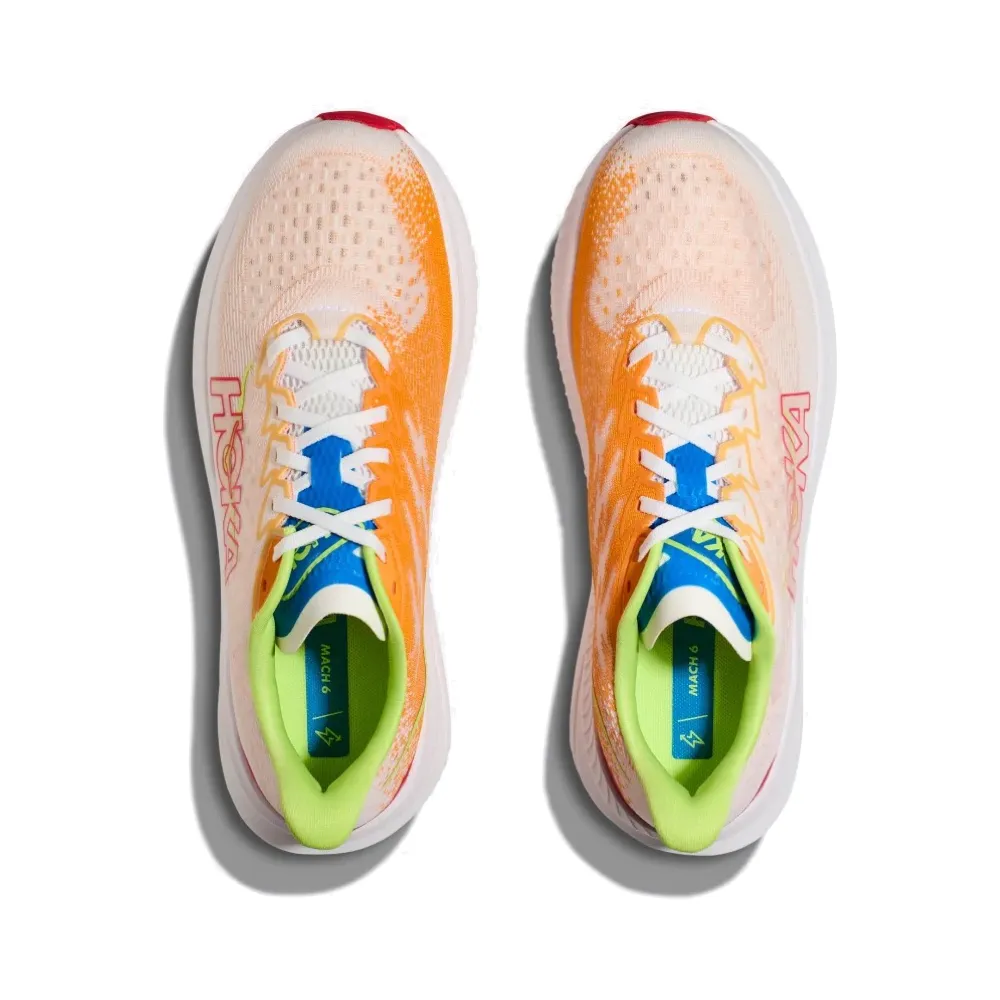 Target Shoes Hoka Men's Mach 6 Sneaker in White/Solar Flare