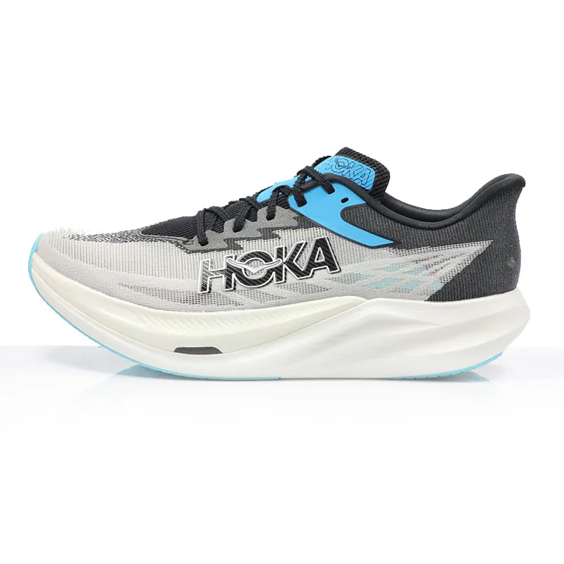 Hoka One One Rocket X 3 Unisex Running Shoe - White/Black Best Running Shoe Insoles For Flat Feet