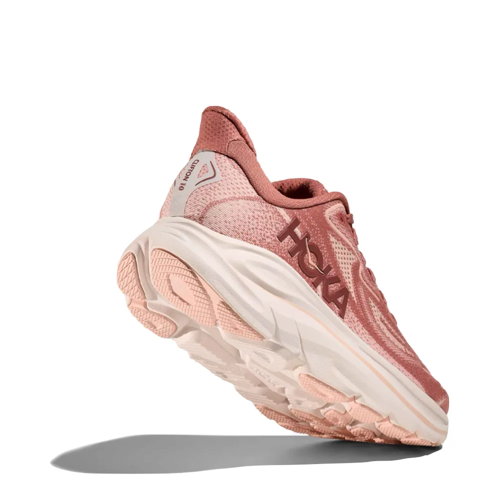 Carlsbad Hoka Women's Clifton 10 Sneaker in Blush/Rose Latte