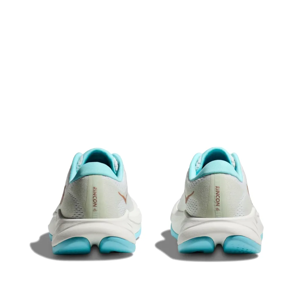 Hoka Women's Rincon 4 Sneaker in Frost/Rose Gold Shoes Rocker