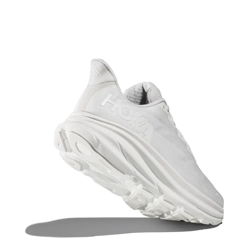 Hoka Women's Clifton 9 Sneaker in White/White Shoes Little Rock