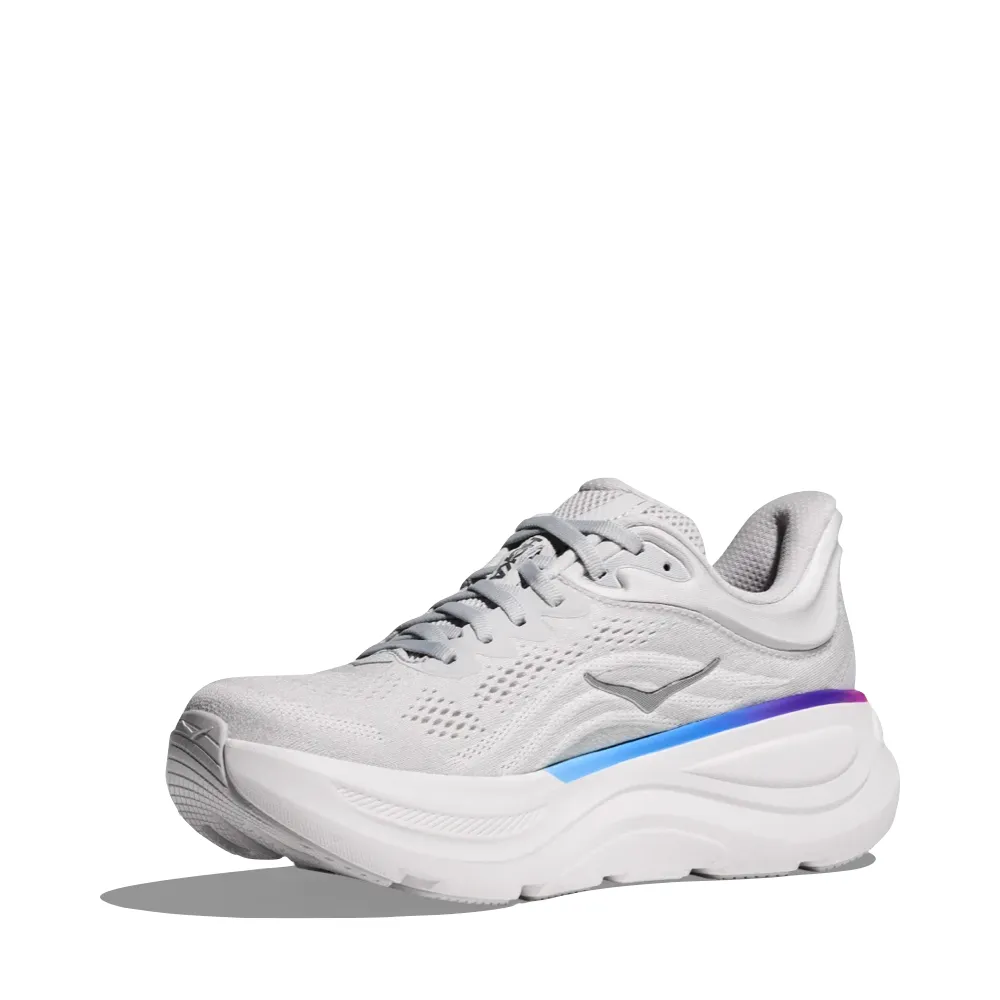 Hoka Women's Bondi 9 Sneaker in Cosmic Grey/White Shoes For High Arch Support