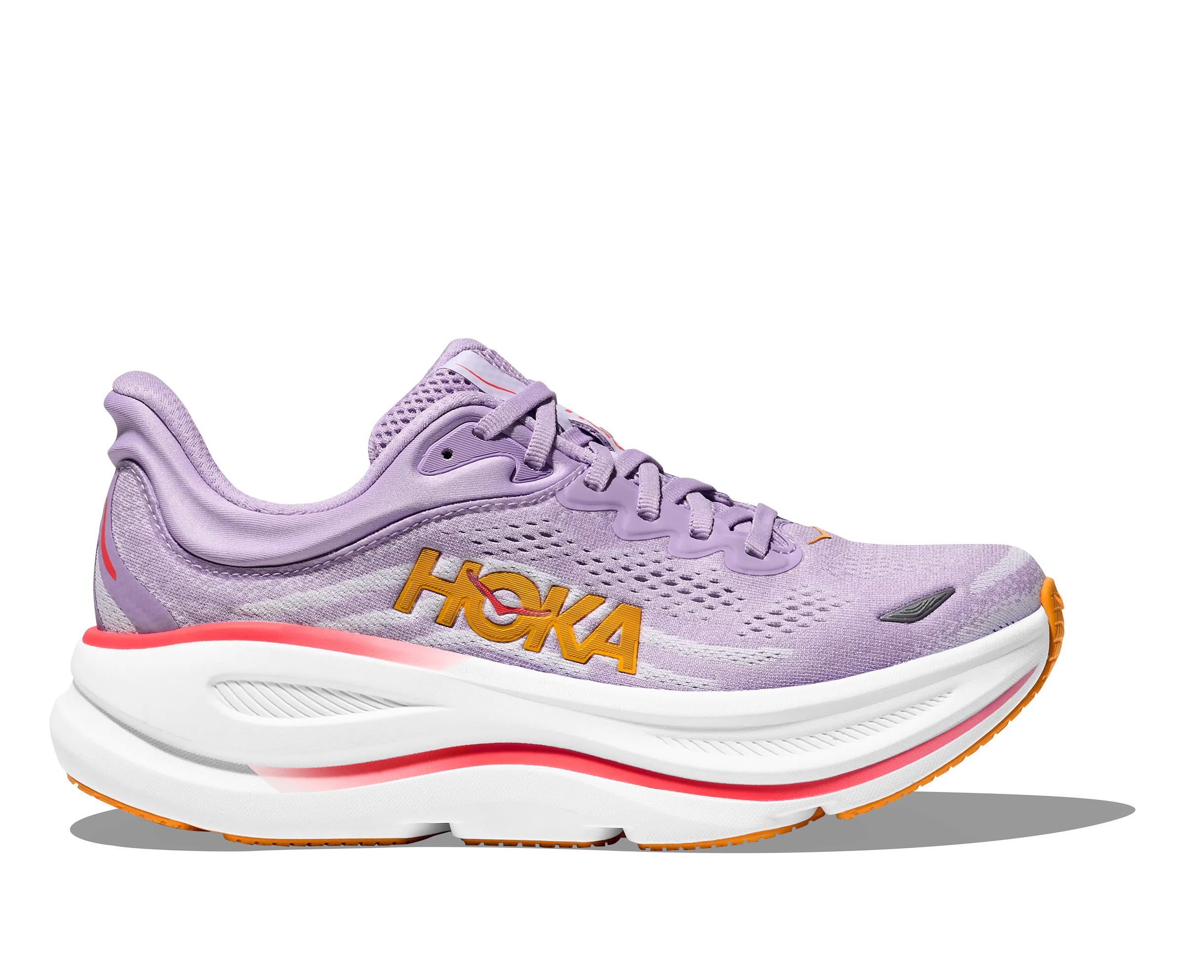 HOKA Women's Bondi 9 Ultra Cushioned Running Shoe - Aster Flower/Starlight Glow Best Shoes For Daily Wear