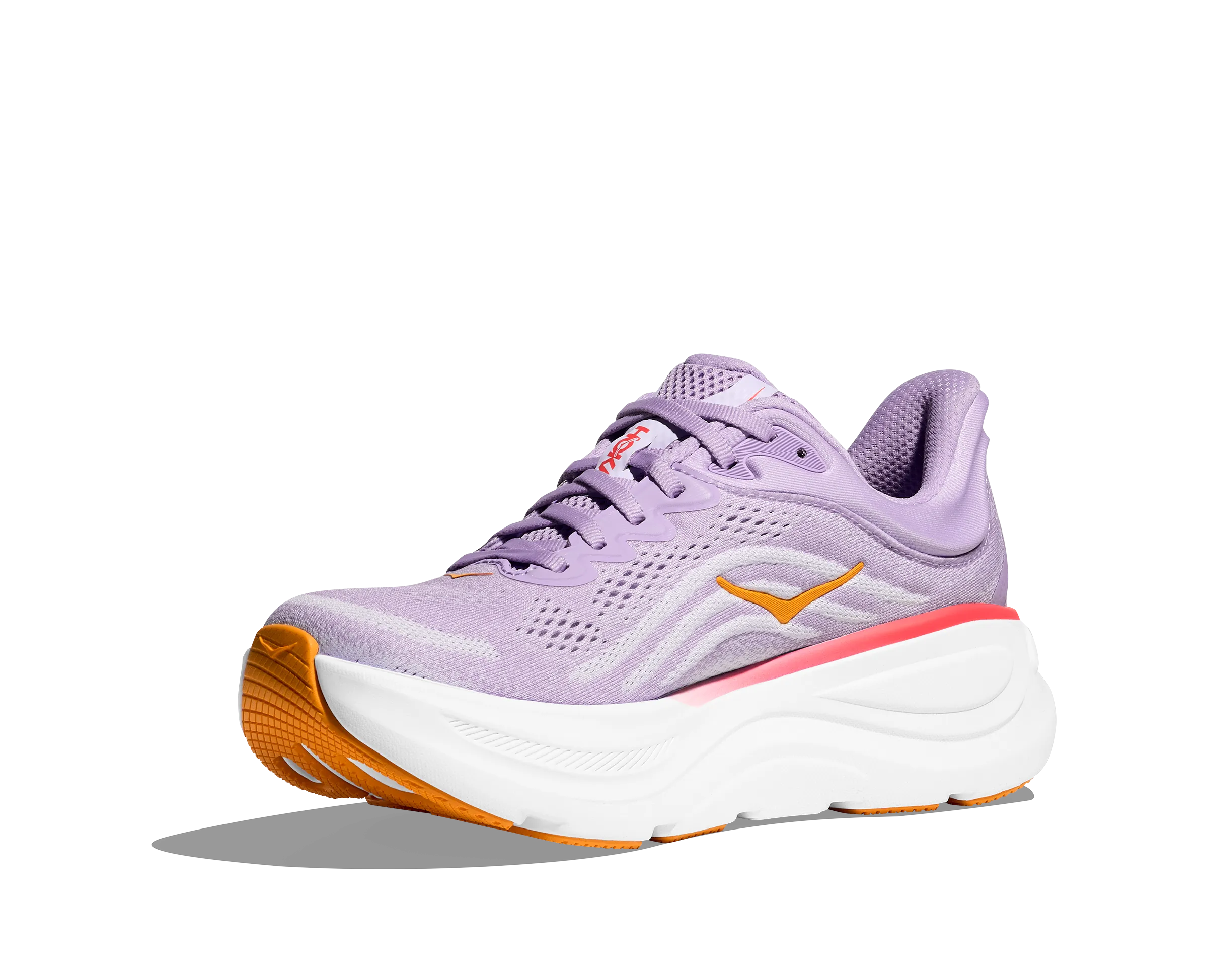 HOKA Women's Bondi 9 Ultra Cushioned Running Shoe - Aster Flower/Starlight Glow Shoes Good For Plantar Fasciitis