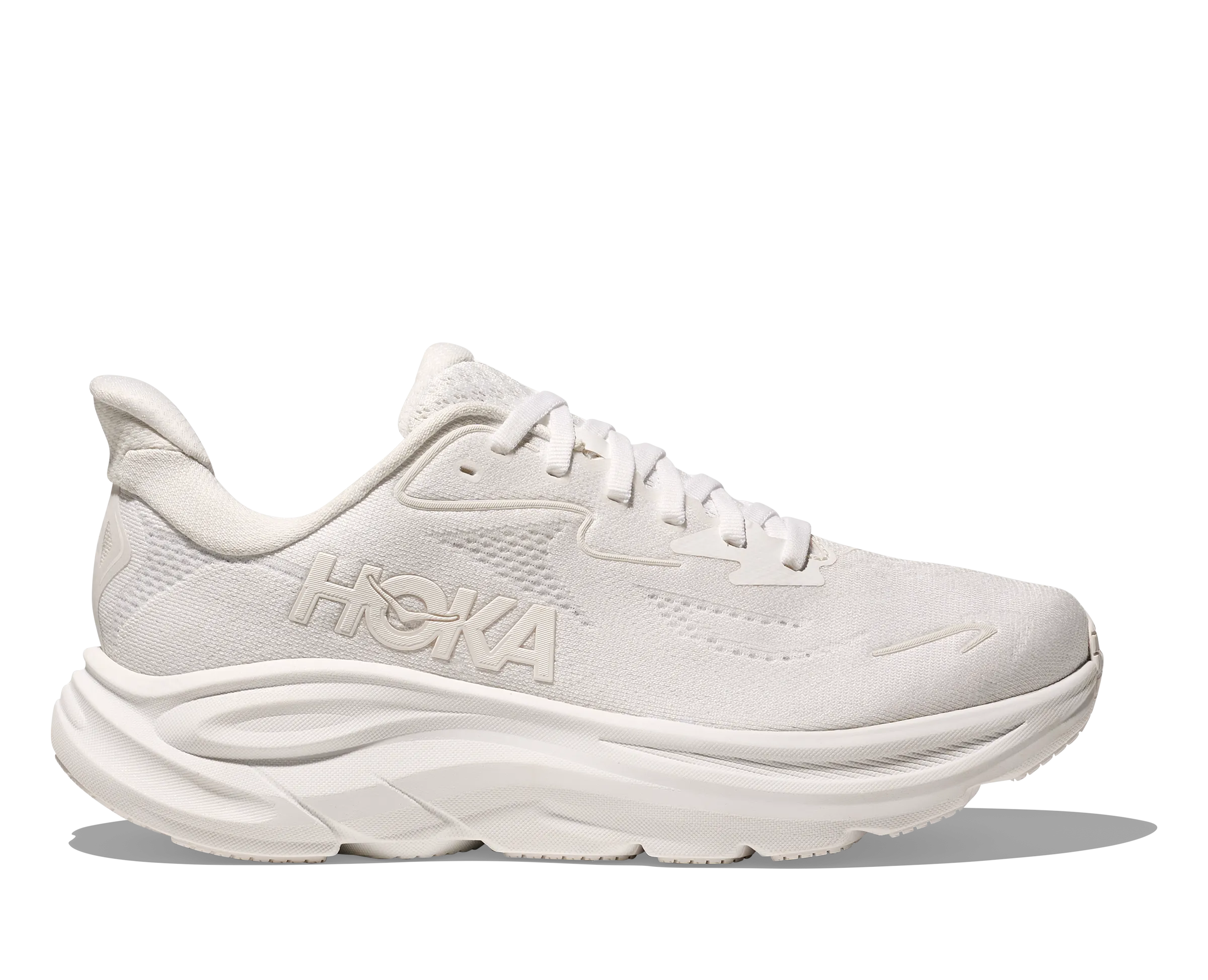 Coolest HOKA Women's Clifton 10 Cushioned Running Shoe - White/White