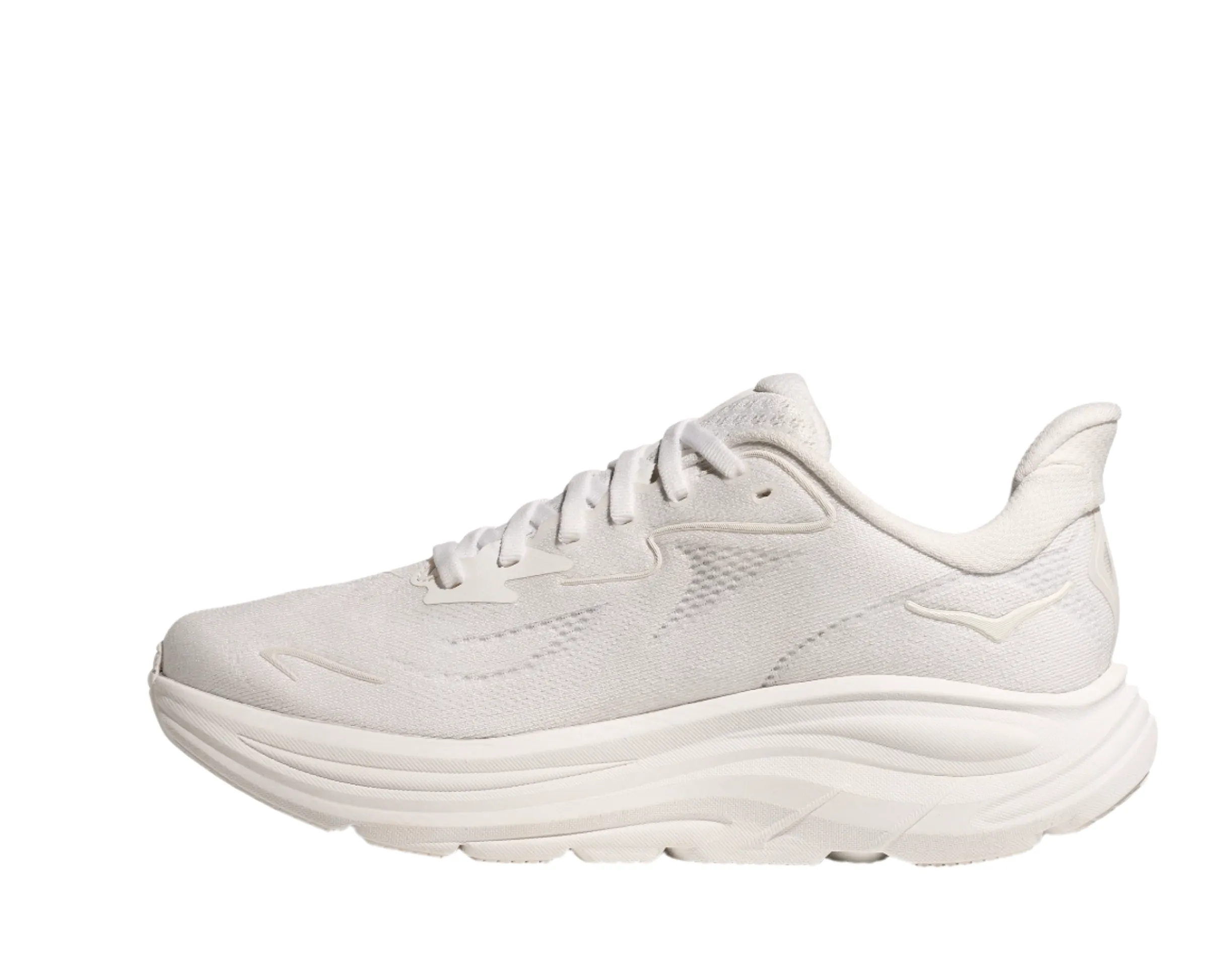 HOKA Women's Clifton 10 Cushioned Running Shoe - White/White Christmas