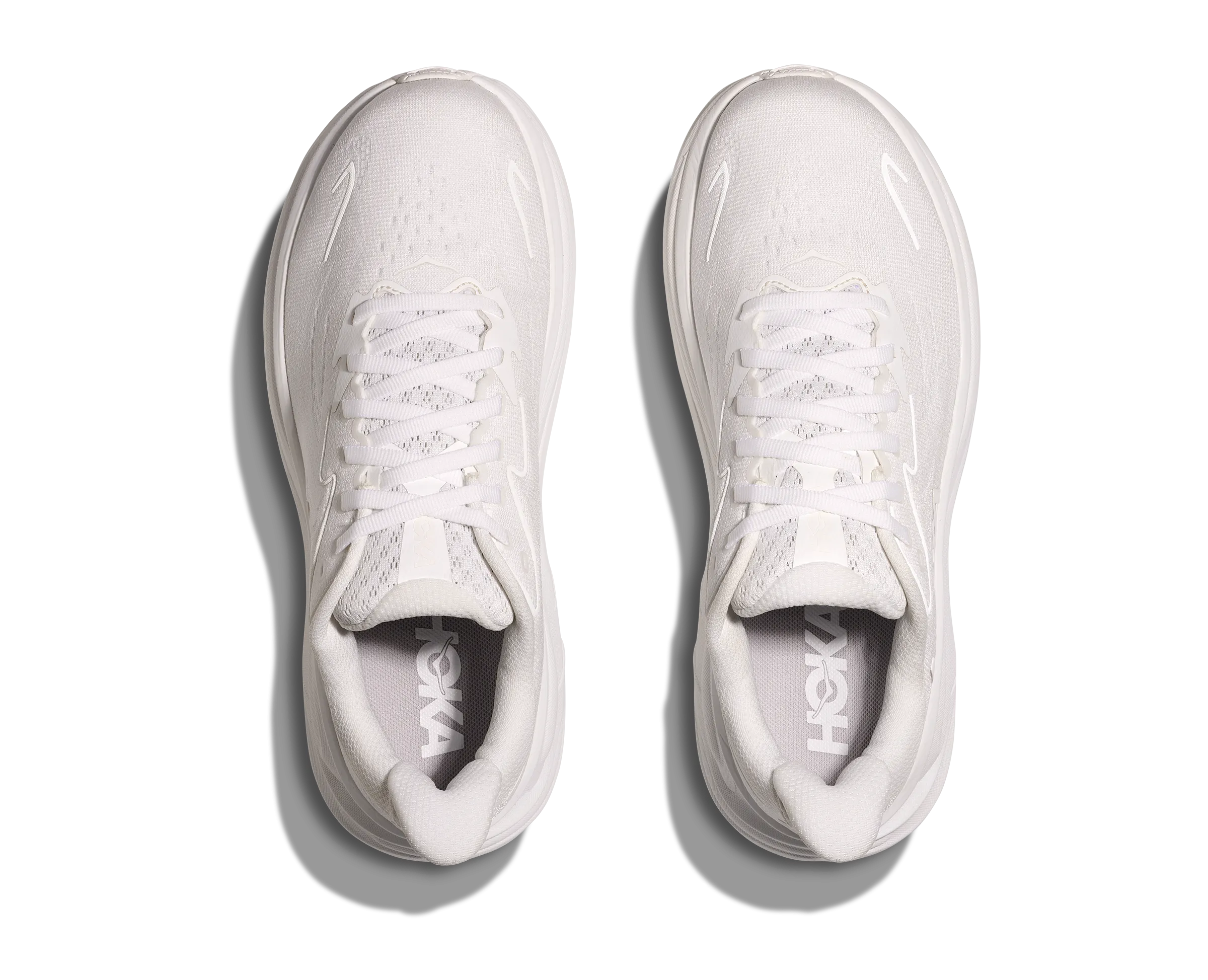 HOKA Women's Clifton 10 Cushioned Running Shoe - White/White Neutral Runners