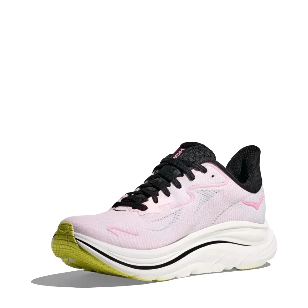 Eggnog Hoka Women's Clifton 10 Sneaker in Carnation/Starlight Glow