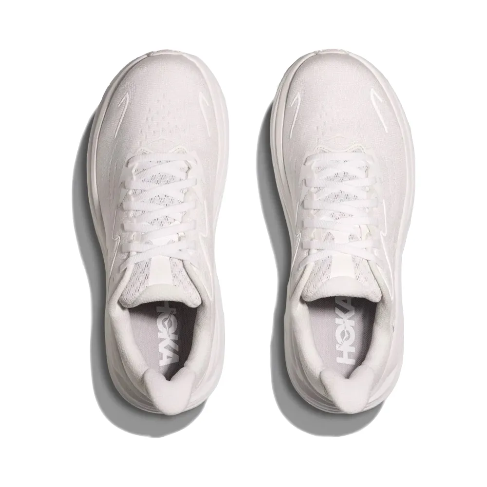 Hoka Women's Clifton 10 Sneaker in White/White Tracking