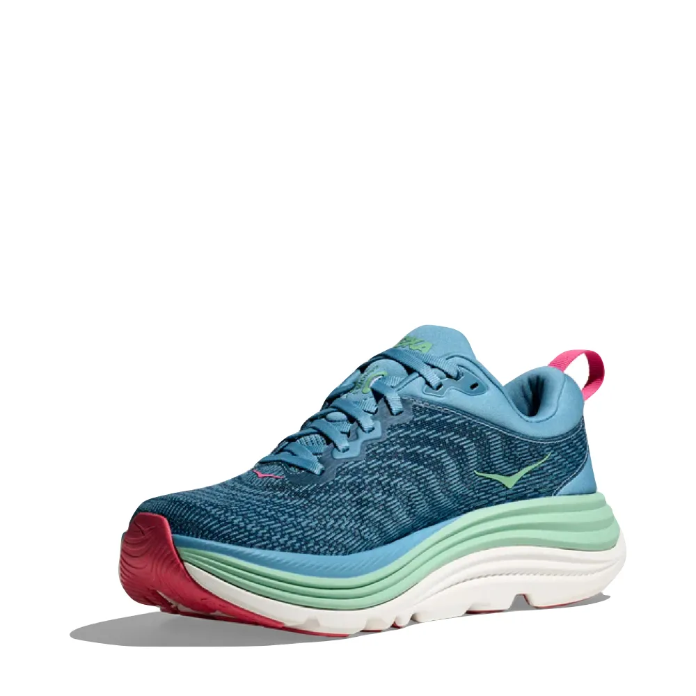 Hoka Women's Gaviota 5 Running Sneaker in Alpine Blue/Jadeite Shoes For Healthcare Workers