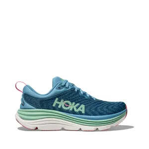 Shoes For Elderly Hoka Women's Gaviota 5 Running Sneaker in Alpine Blue/Jadeite