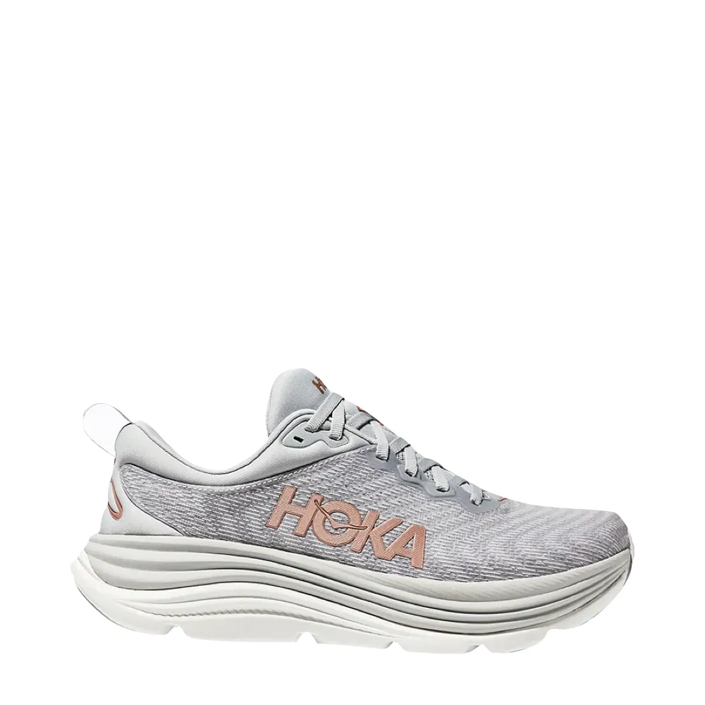 Hoka Women's Gaviota 5 Sneaker in Harbor Mist/Rose Gold Shoes Arahi