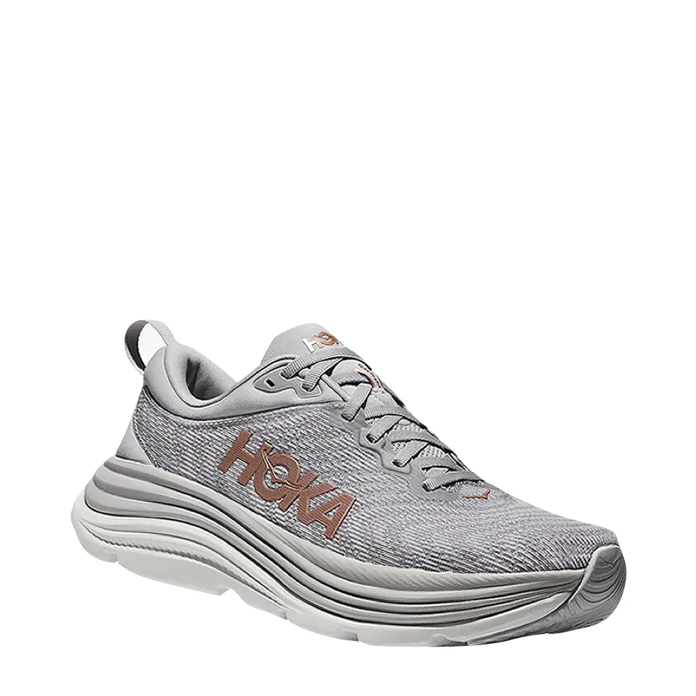Hoka Women's Gaviota 5 Sneaker in Harbor Mist/Rose Gold Running Reviews