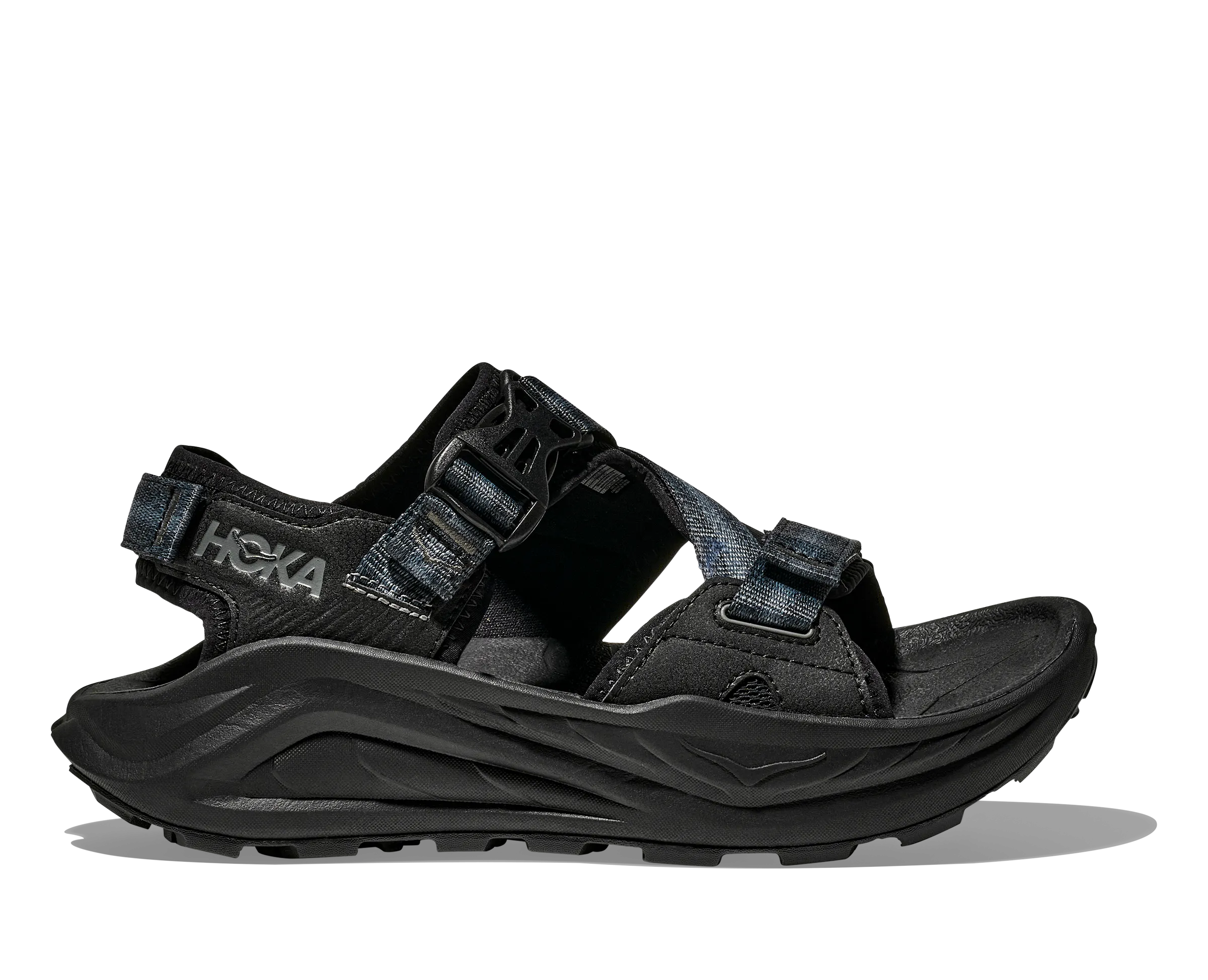 HOKA Women's Infini Adventure Hiking Sandal - Black/Black Size