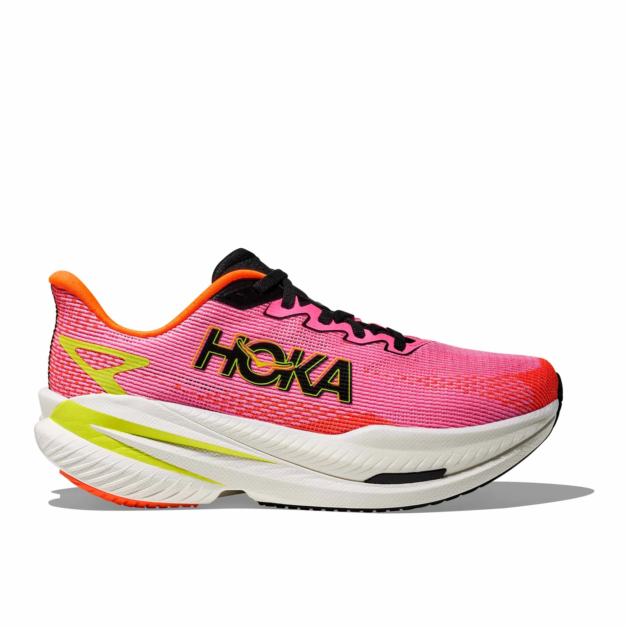 HOKA | Women's Mach X 3 Running Shoes - Neon Rose/Neon Tangerine Places To Buy Shoes Near Me