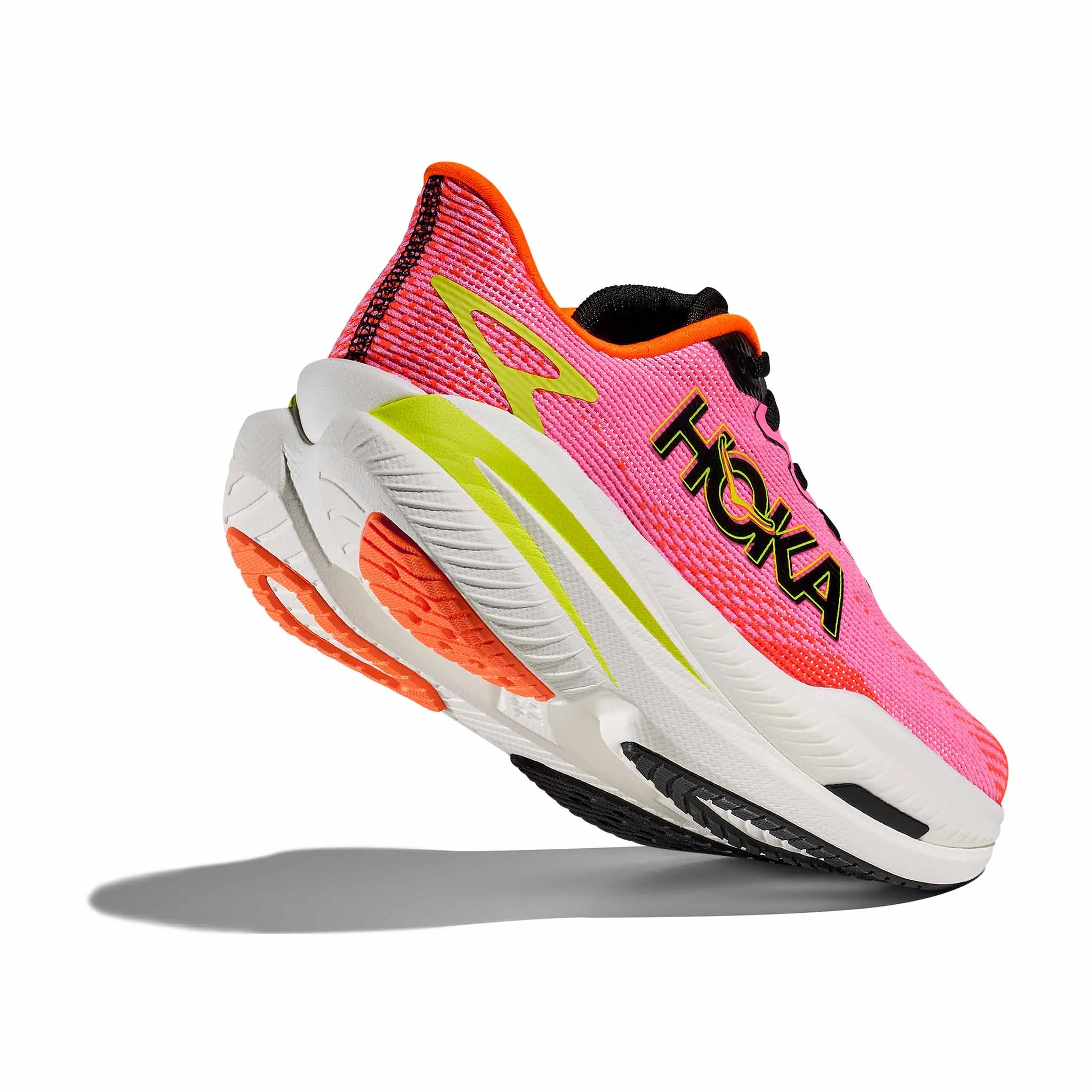 HOKA | Women's Mach X 3 Running Shoes - Neon Rose/Neon Tangerine Recycle Shoes