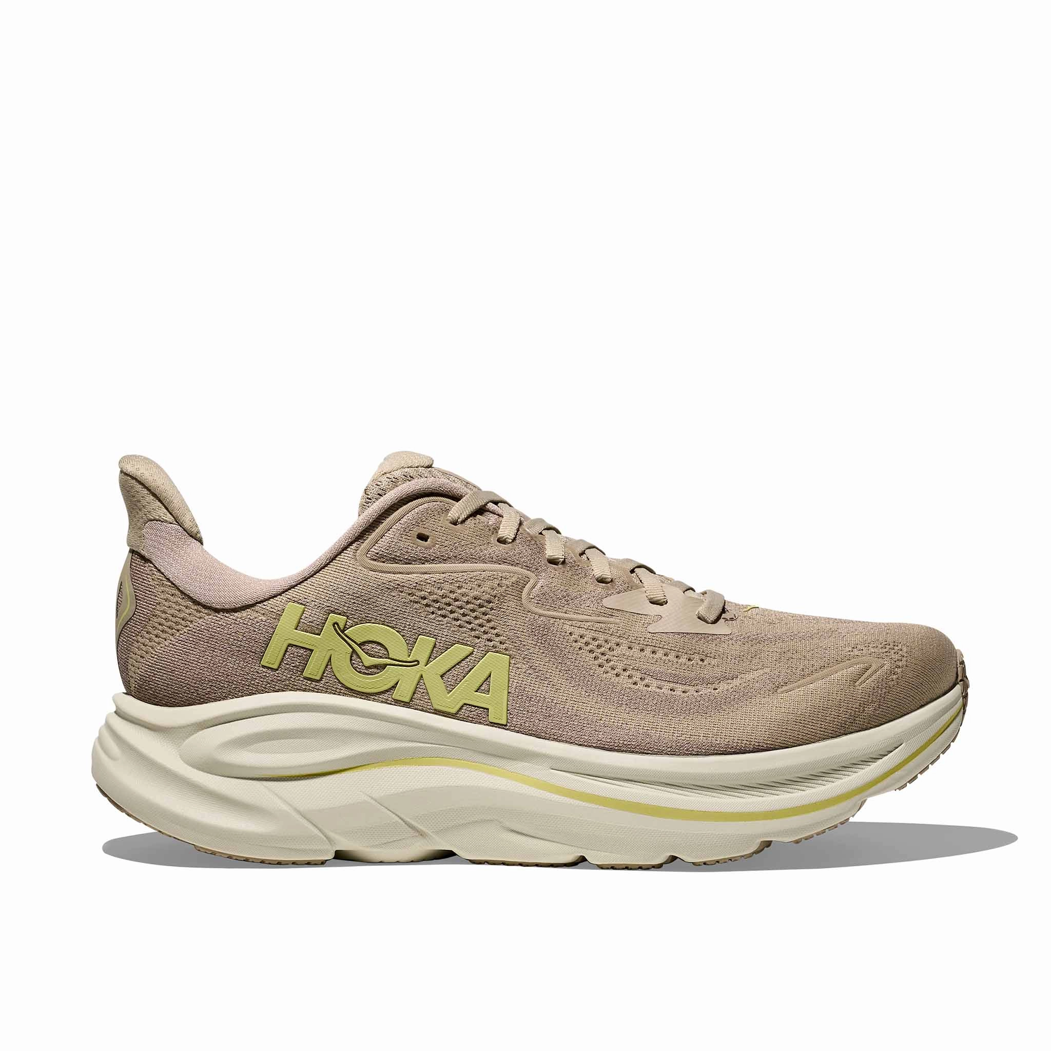 Headquarters HOKA | Men's Clifton 10 Running Shoes - Raw Linen/Stone