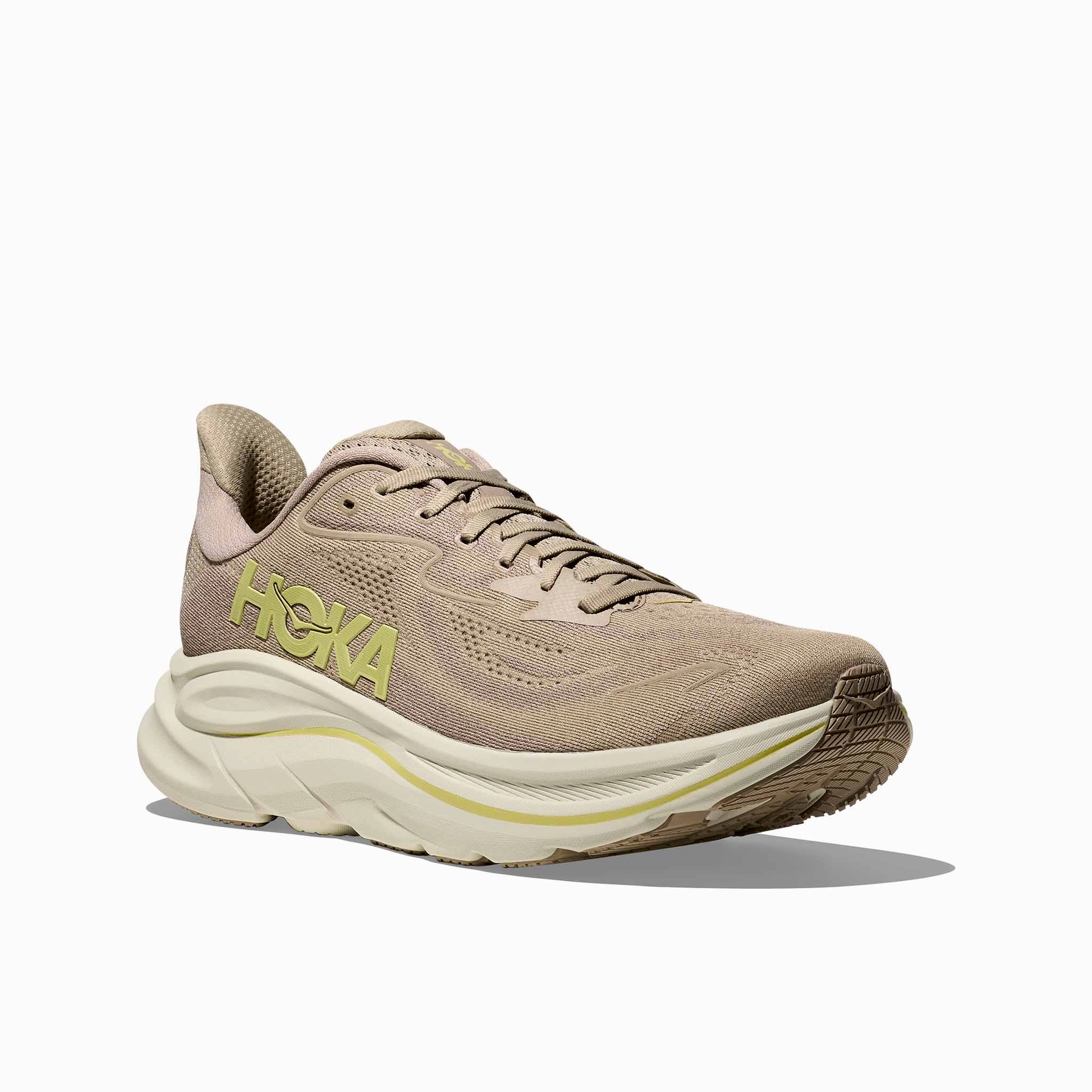 Shoes Wide Feet HOKA | Men's Clifton 10 Running Shoes - Raw Linen/Stone