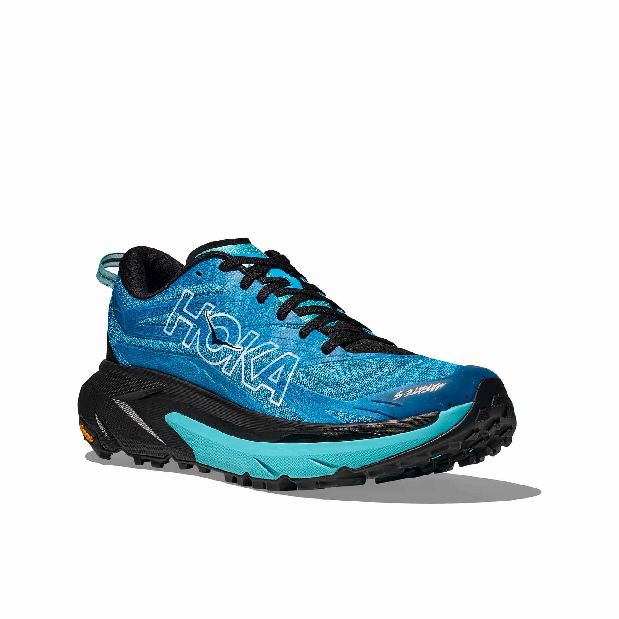 HOKA | Men's Mafate 5 Running Shoes - Skyward Blue/Black Shoes Safety Toe