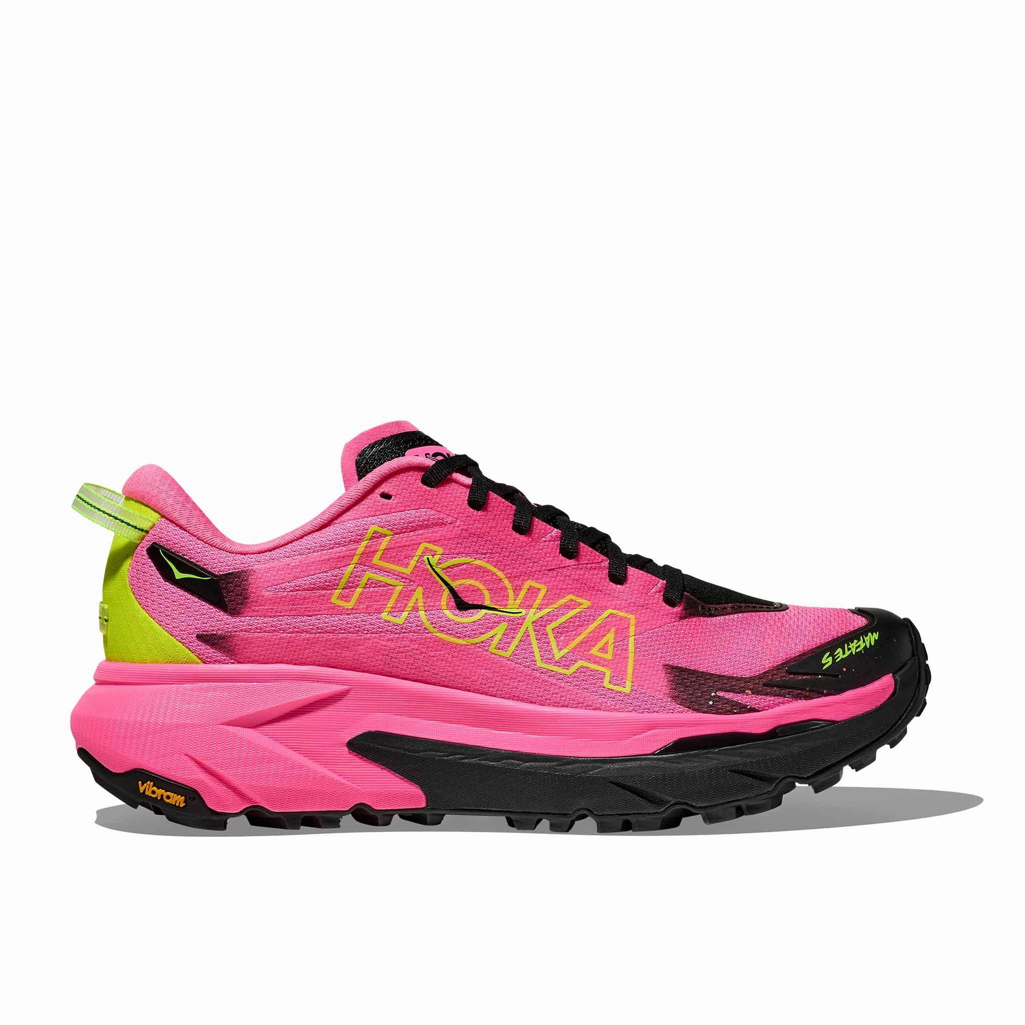 Nepal HOKA | Women's Mafate 5 Running Shoes - Neon Rose/Black