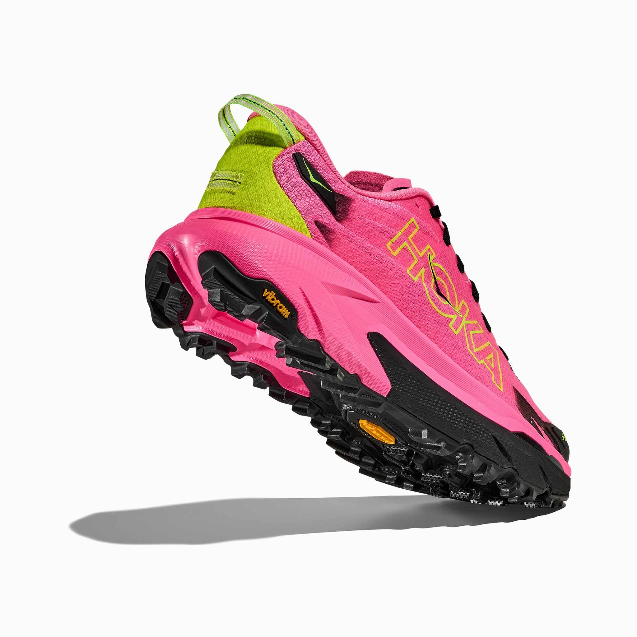 HOKA | Women's Mafate 5 Running Shoes - Neon Rose/Black Narrow Feet