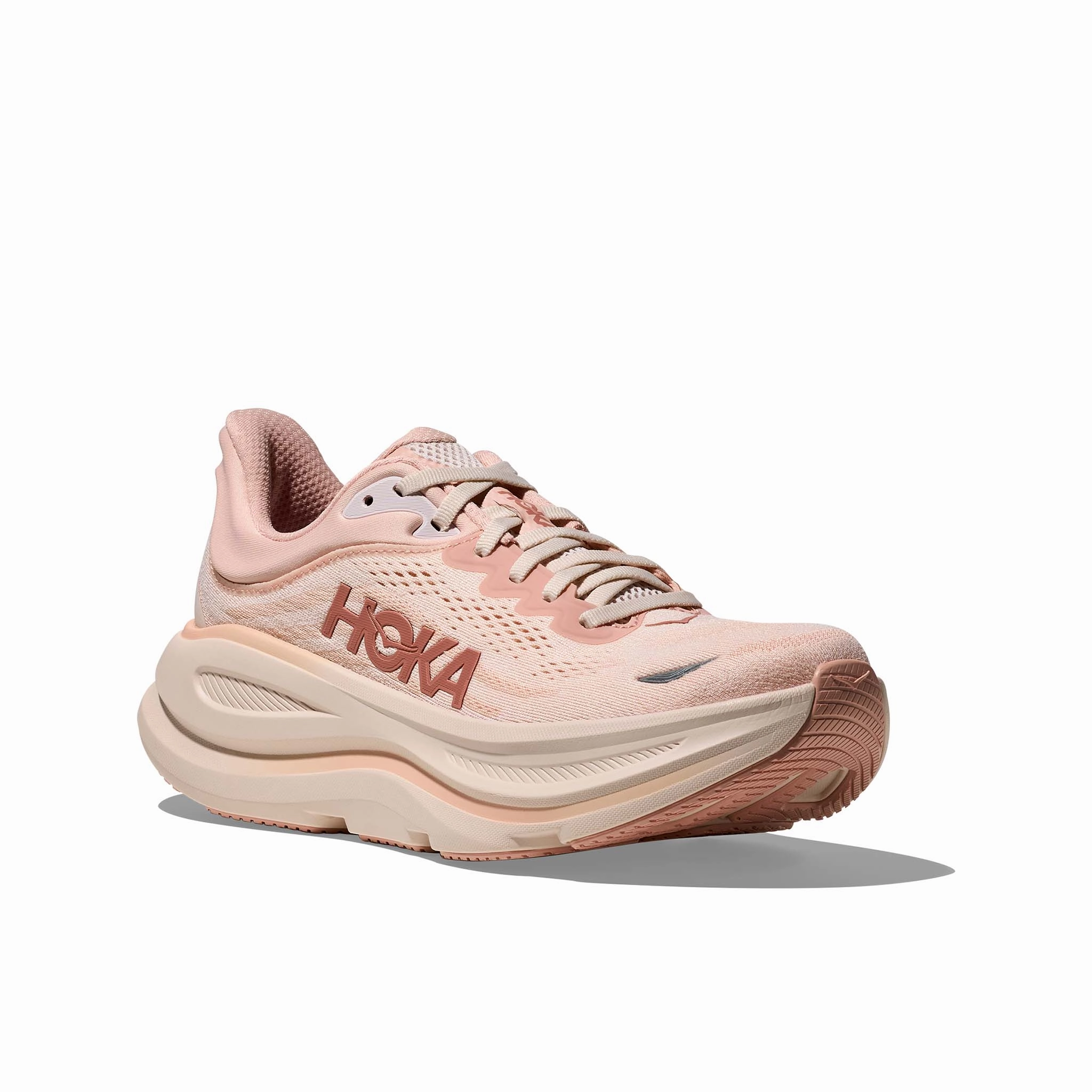HOKA | Women's Bondi 9 Running Shoes - Rose Latte/Rose Cream Winter Garden