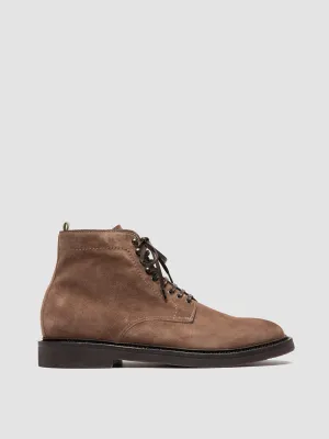 HOPKINS FLEXI 203 - Brown Suede Lace-up Boots Chainsaw Boots