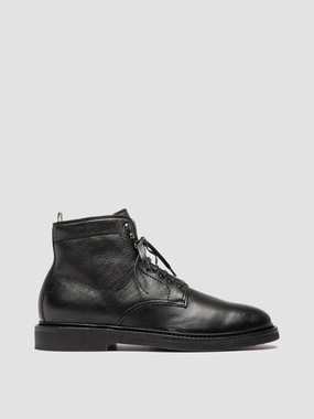 HOPKINS FLEXI 206 - Black Leather Lace-up Boots Shoes Boots