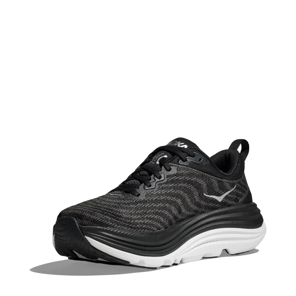 Try On Shoes Hoka Men's Gaviota 5 Sneaker in Black/White