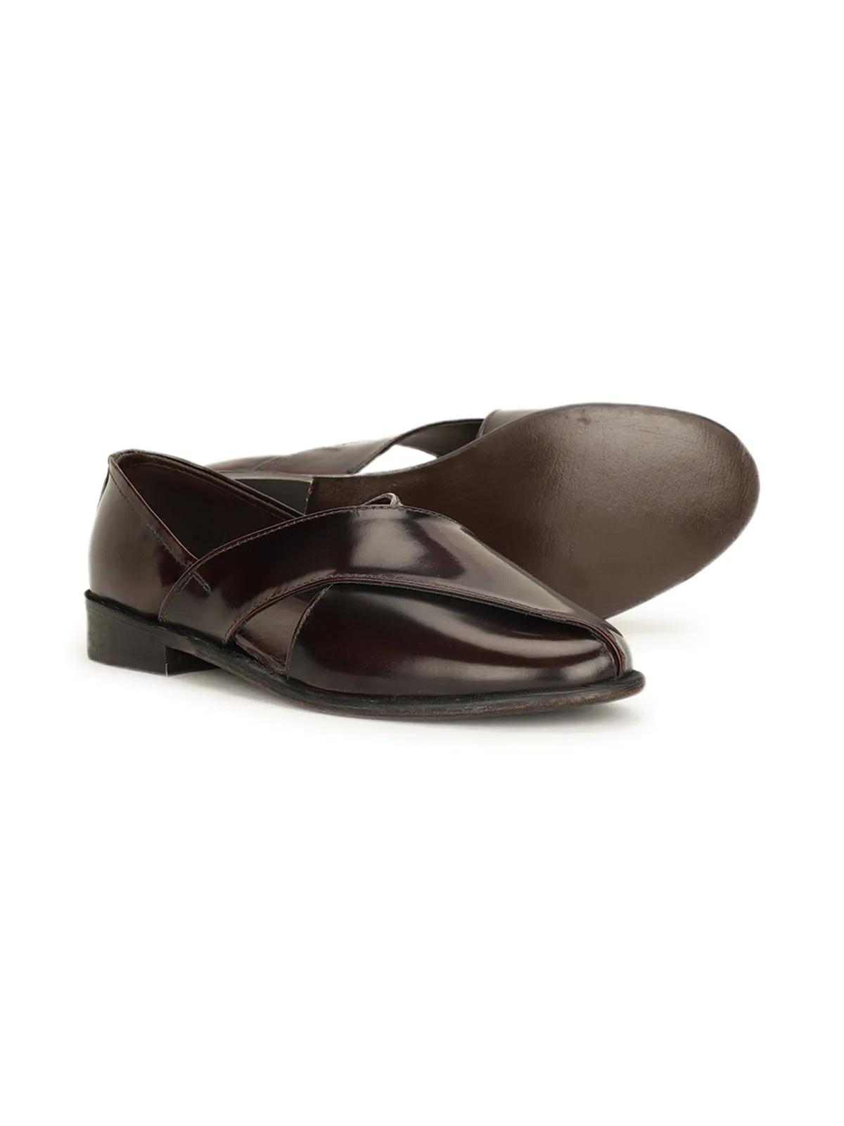 Eugenia Leather Ethnic Peshawari Sandals Sandals With Support For Walking