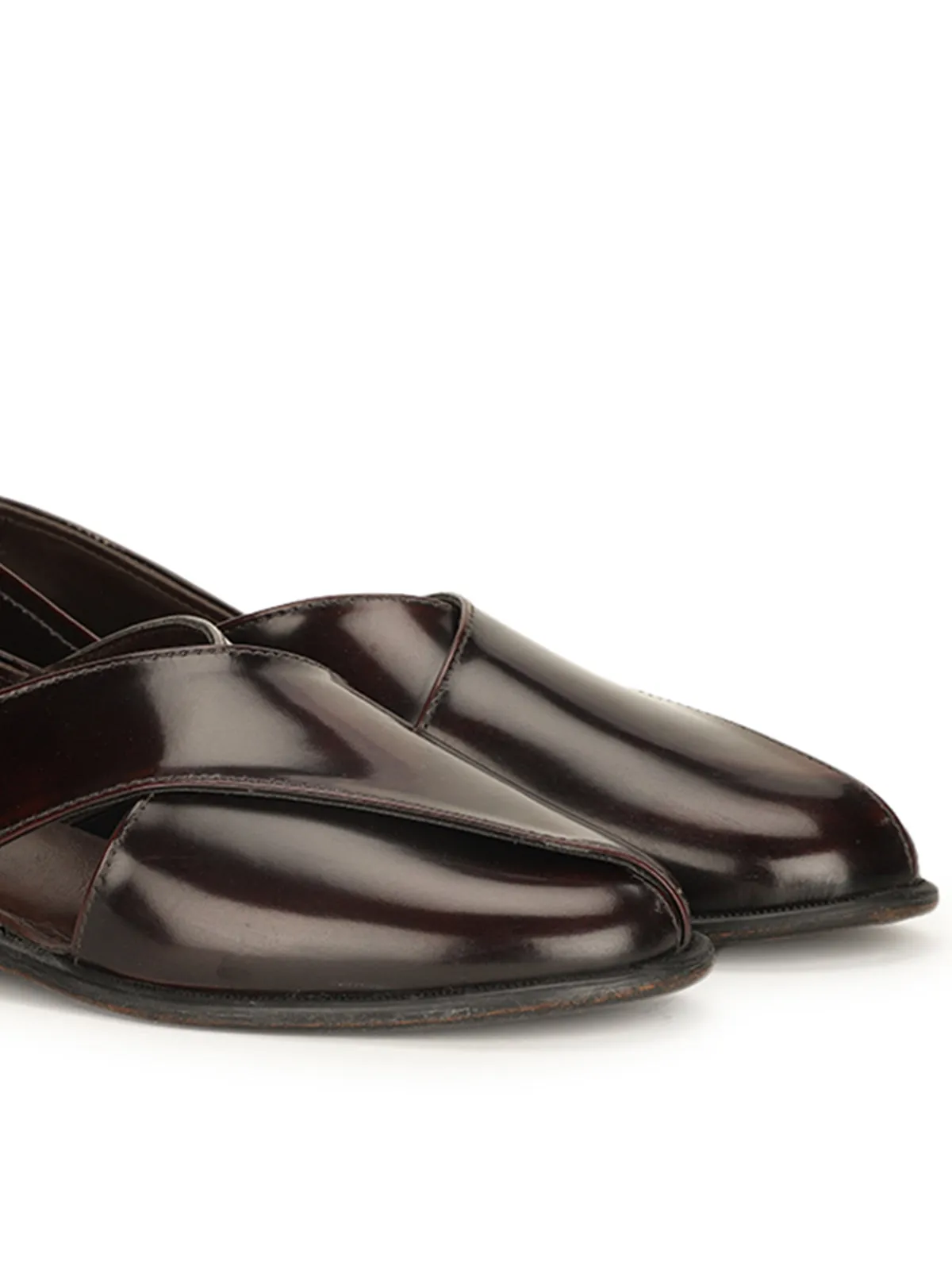 Eugenia Leather Ethnic Peshawari Sandals Comfortable Walking Sandals