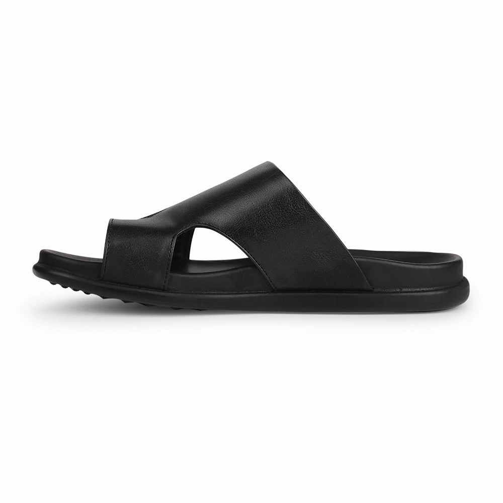 Healers Black Casual Slipper For Men LEEKS-10 By Liberty Warmest Slippers For Cold Feet