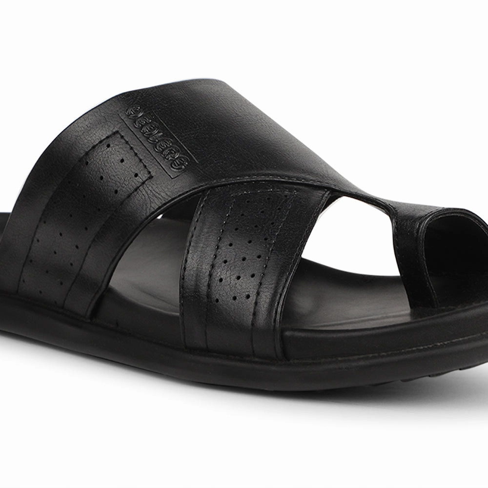 Healers Black Casual Slipper For Men LEEKS-10 By Liberty Dakota Fleece Slippers