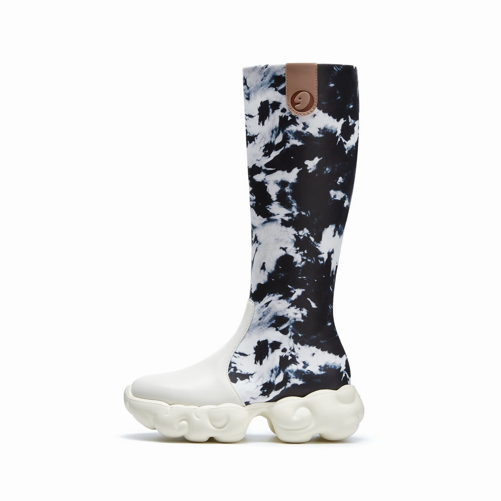 Nathari Fold Over Boots Ink Nebula Cloud V Women