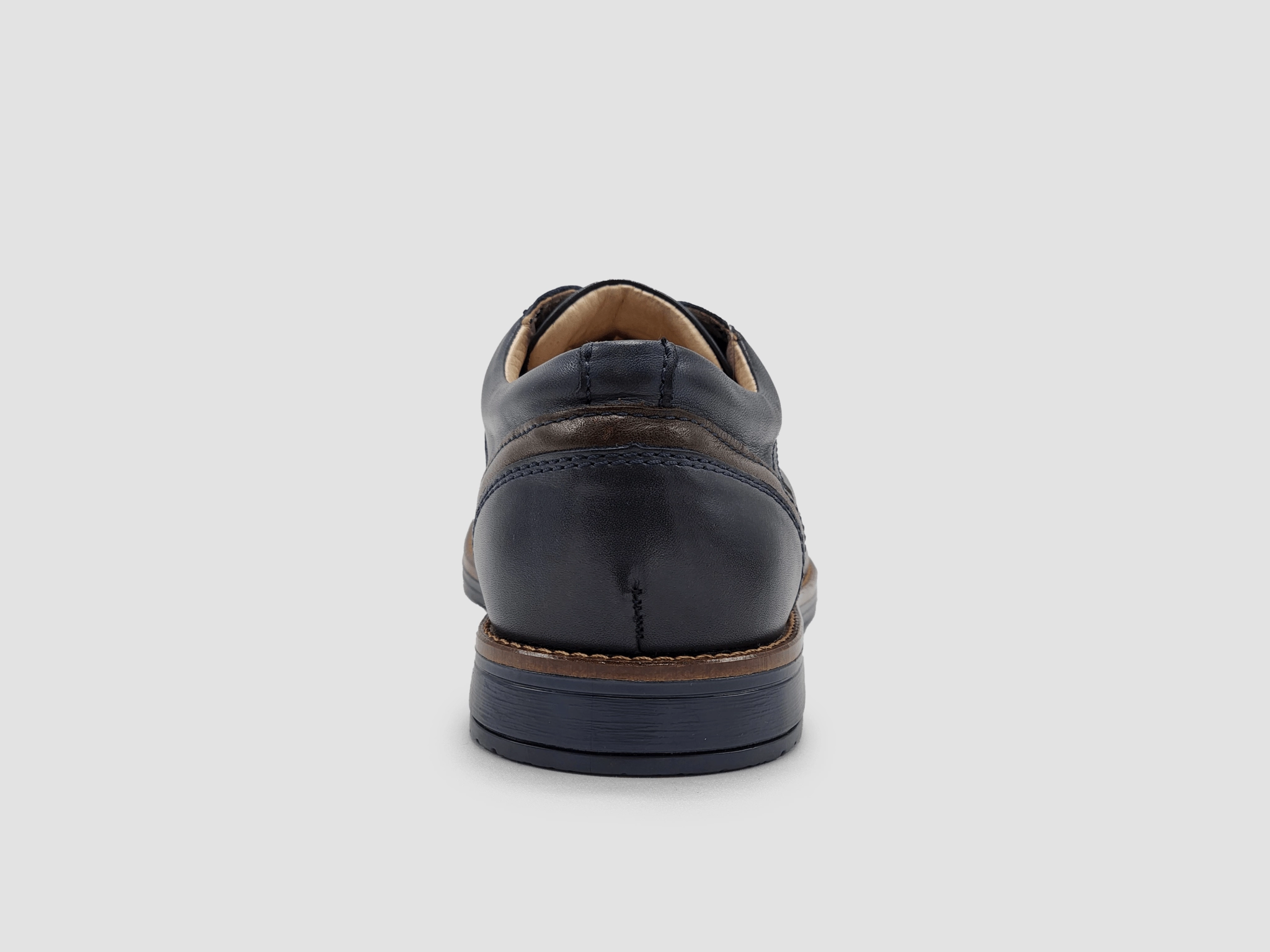 Men's Oxford Toe-Cap Leather Dress Shoes - Navy Shop Oxford Shoes On Sale