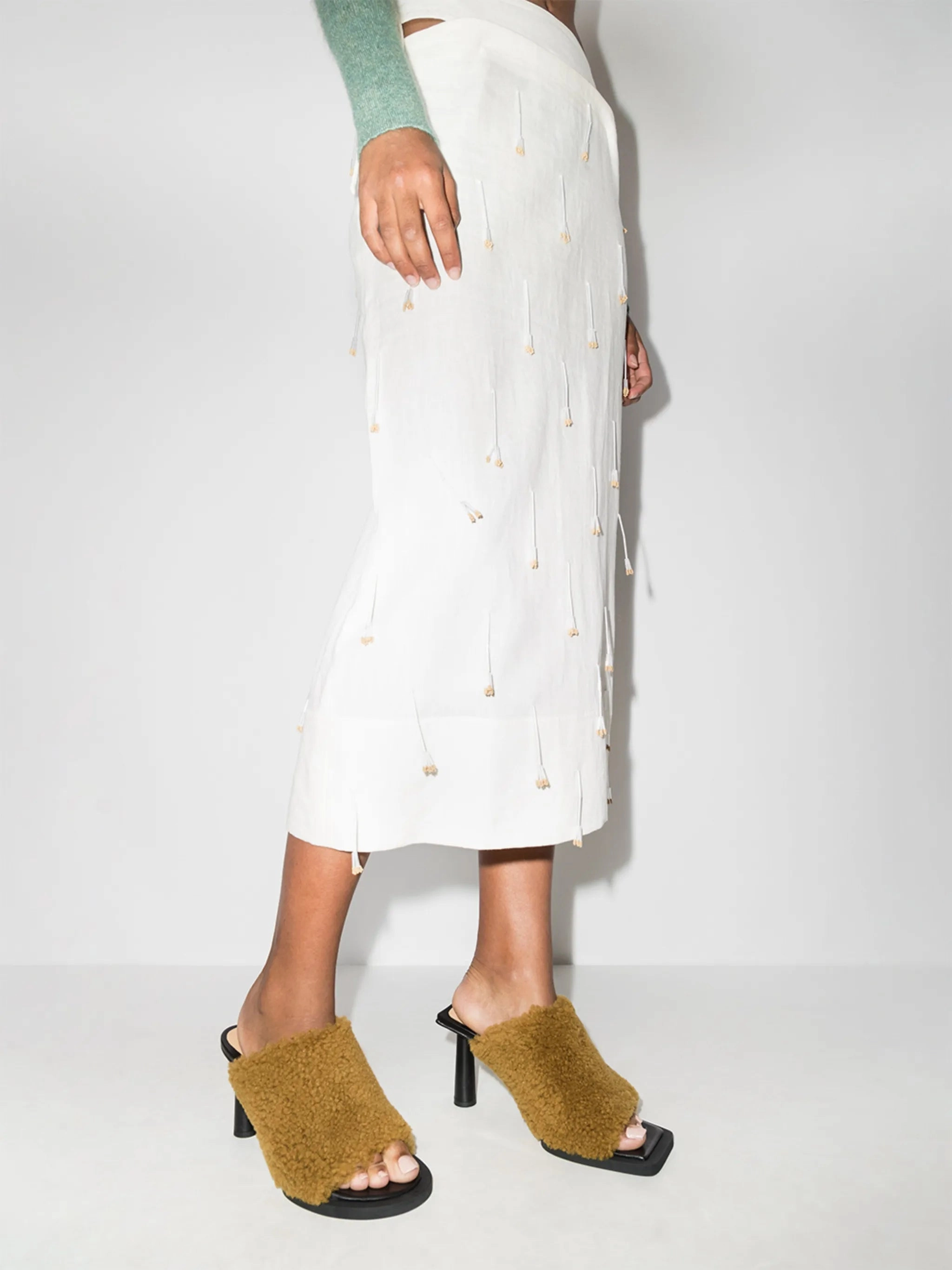 75mm shearling asymmetric sandals Montego Bay Jamaica Sandals