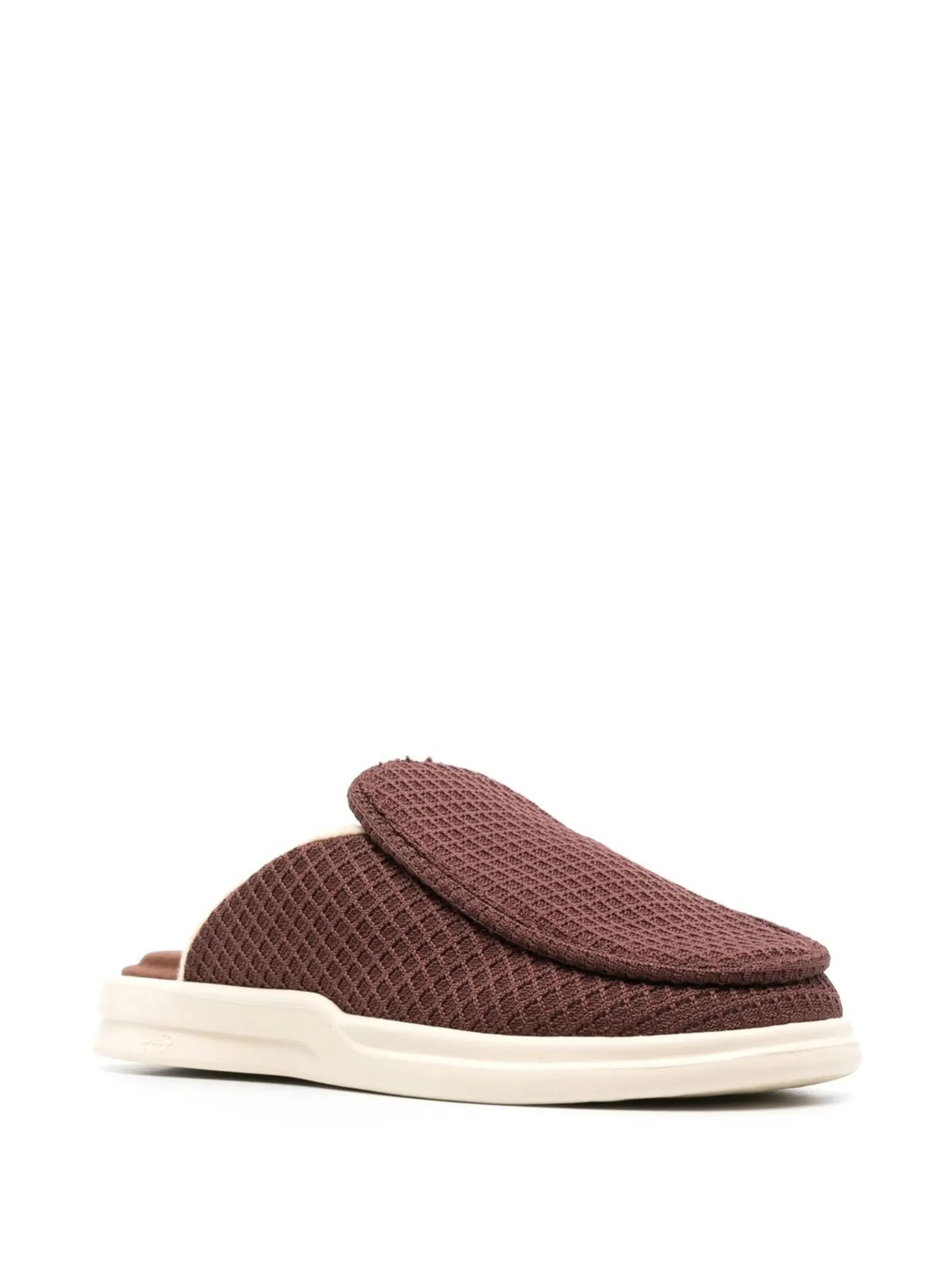 Esto waffle-knit sherpa slippers Charentaise Slippers
