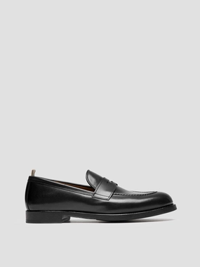 IVIES 001 - Black Leather Penny Loafers Gucci Tassel Loafers