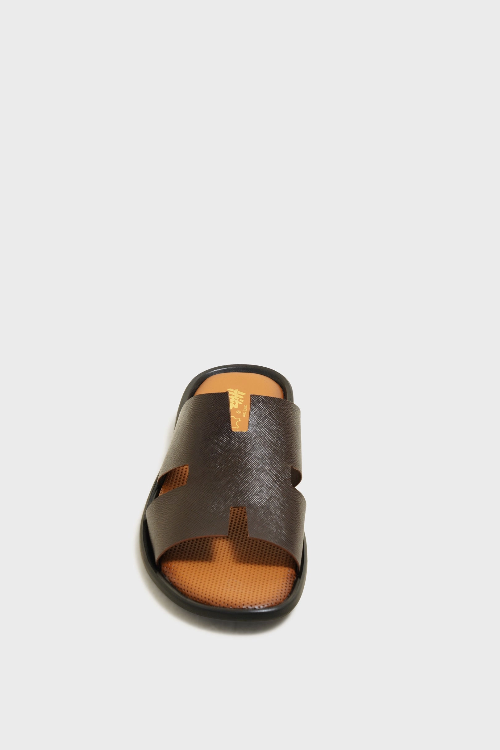 Slip On Feet James Brown Leather Sliders