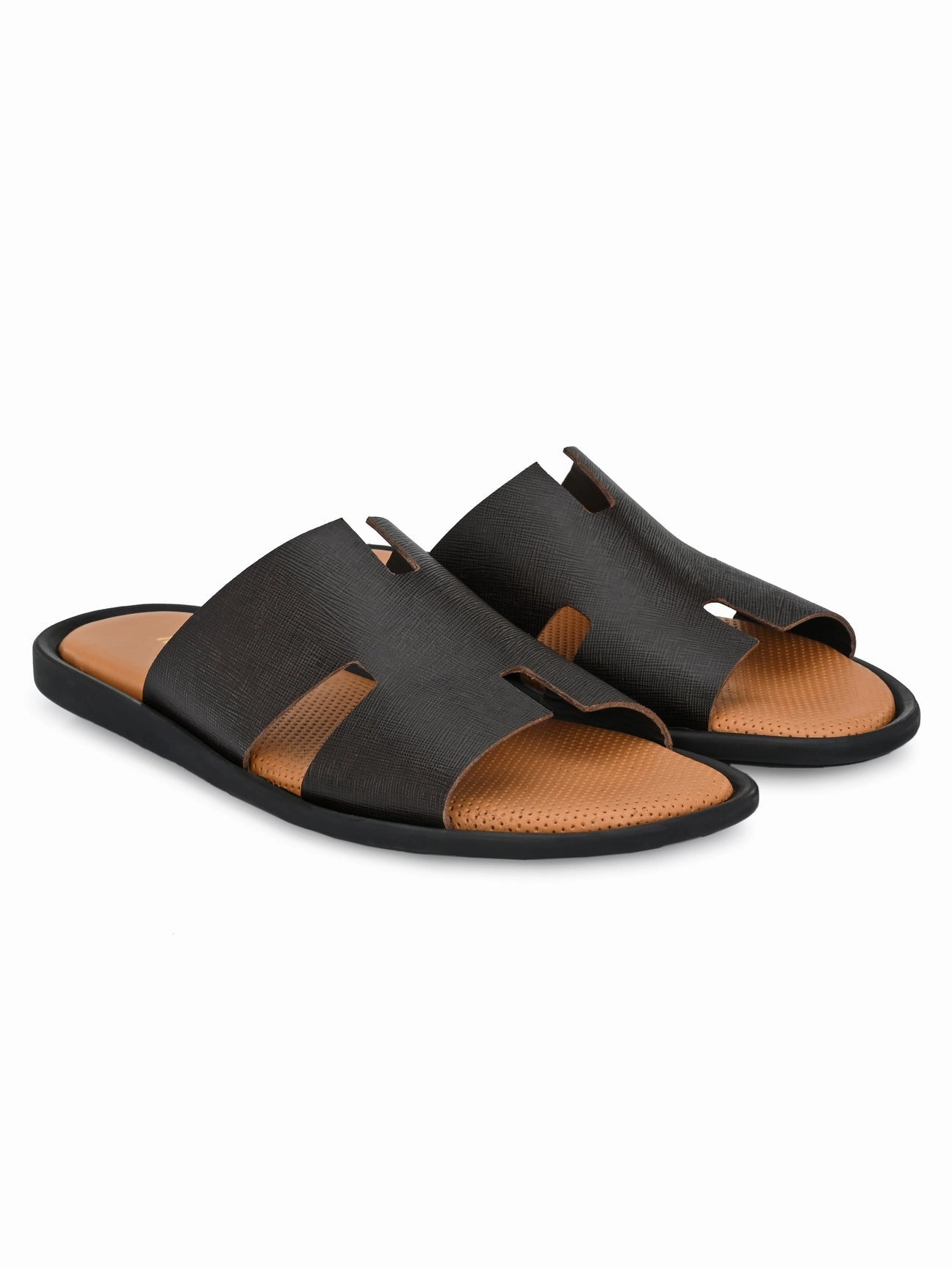 Ballet Flat Slippers James Brown Leather Sliders